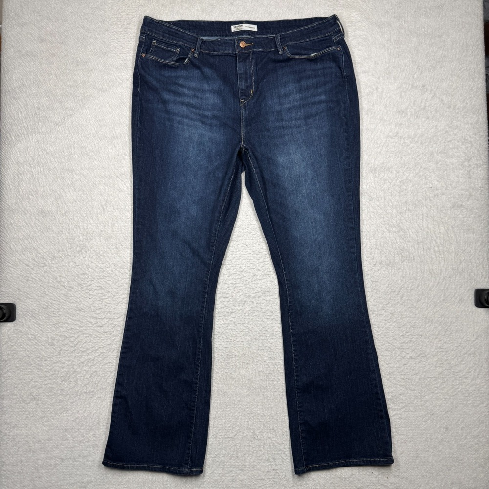 Levis Signature Stretch Mid Rise Bootcut Blue Jeans Women's Size 22 L